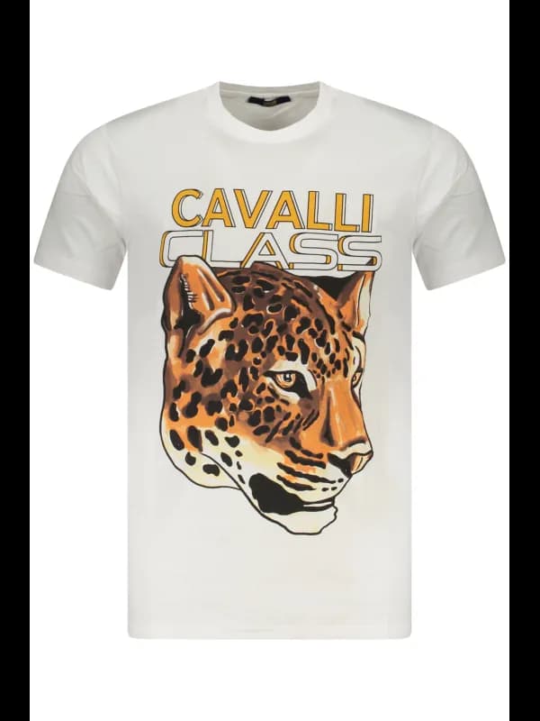 Cavalli Class Logo Kurzarmshirt Rundhals Druck, Größe 2XL