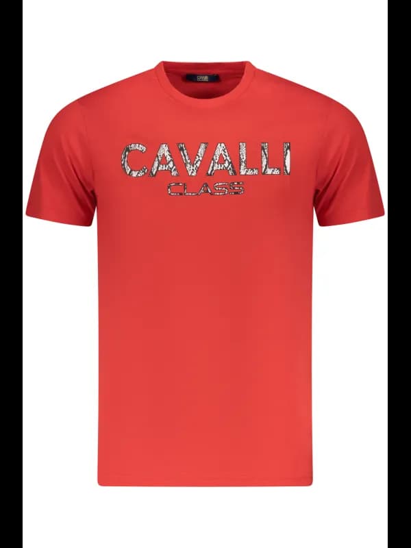 Cavalli Class Kurzarmshirt Rundhals Logodruck, Größe 2XL