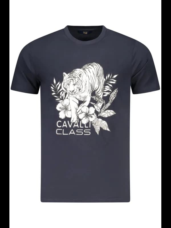 Cavalli Class Kurzarmshirt Rundhals Logo Druck, Größe 2XL