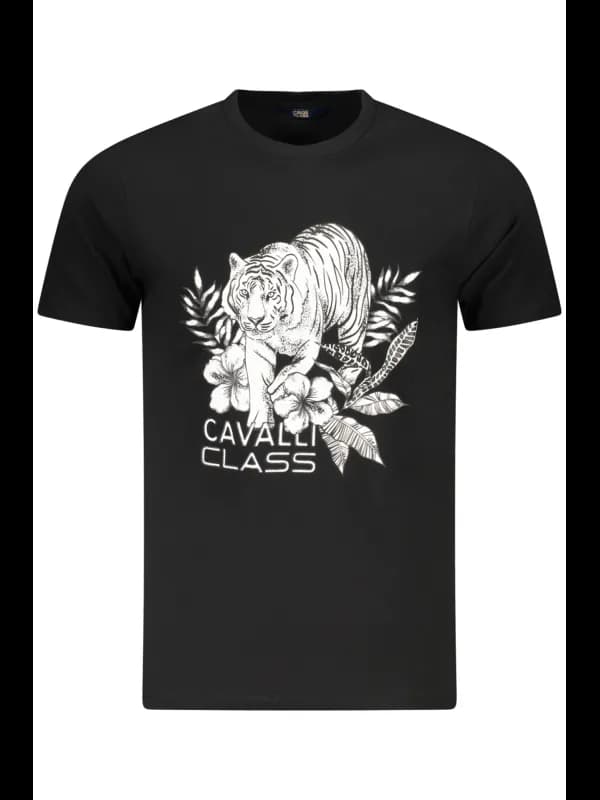 Cavalli Class Kurzarmshirt Rundhals Logo, Größe 2XL