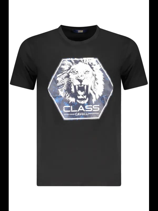 Cavalli Class Kurzarmshirt Logodruck Rundhals T-Shirt TXT60P, Größe 2XL