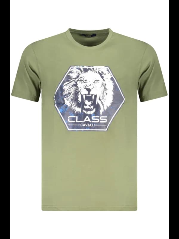 Cavalli Class Logo Kurzarm TShirt Rundhals Druck, Größe 2XL