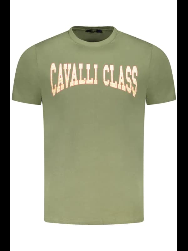 Cavalli Class Kurzarm TShirt Logo Rundhals Druck, Größe 2XL