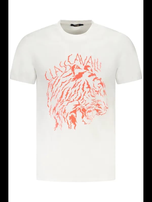 Cavalli Class Kurzarmshirt mit Rundhals und Logo Druck, Größe 2XL