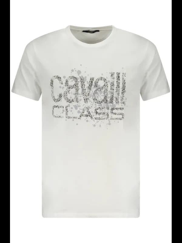Cavalli Class Logo TShirt Rundhals Kurzarm Druck, Größe 2XL