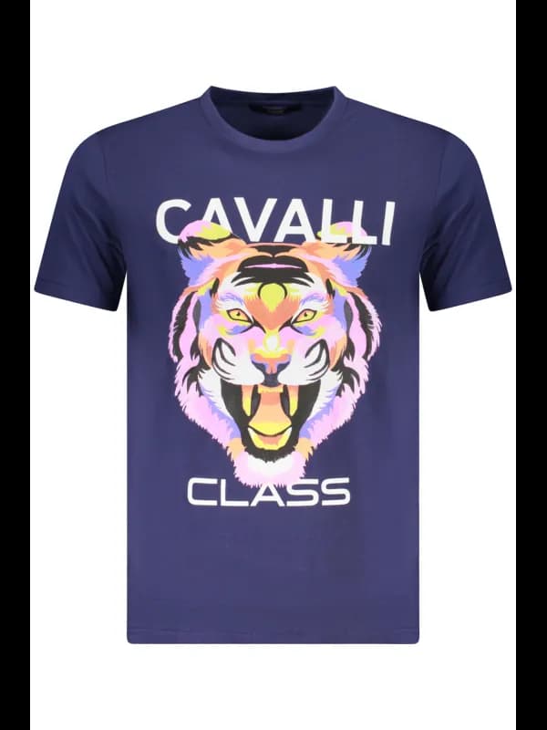 Cavalli Class Kurzarmshirt mit Logodruck und Rundhals, Größe 2XL