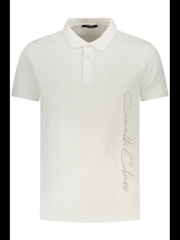 Cavalli Class Kurzarm Polo mit Logo und Knopfleiste, Größe 2XL