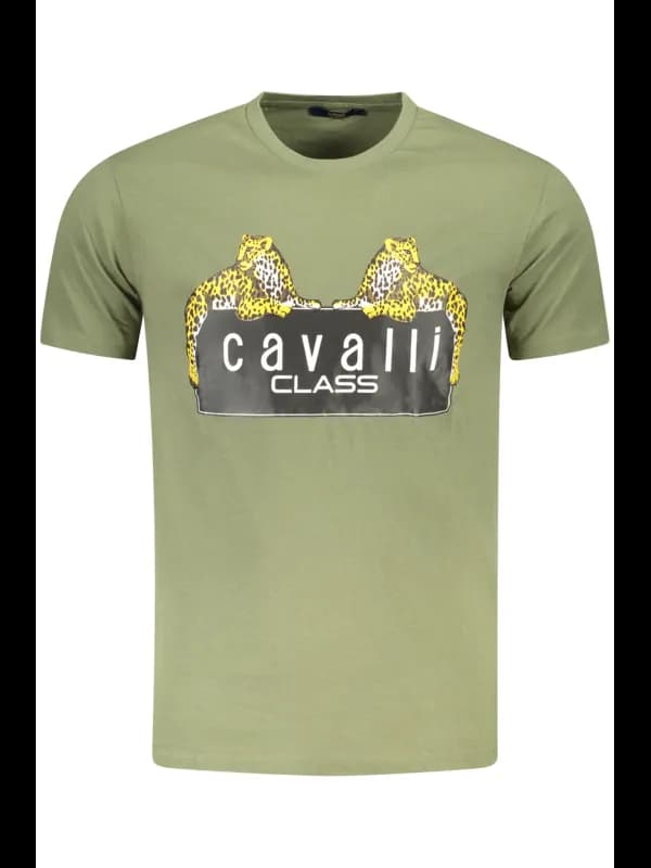 Cavalli Class Kurzarmshirt Rundhals Druck TShirt, Größe 2XL