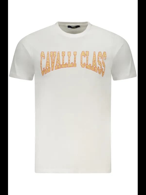 Cavalli Class Kurzarm TShirt mit Rundhals und Druck, Größe 2XL