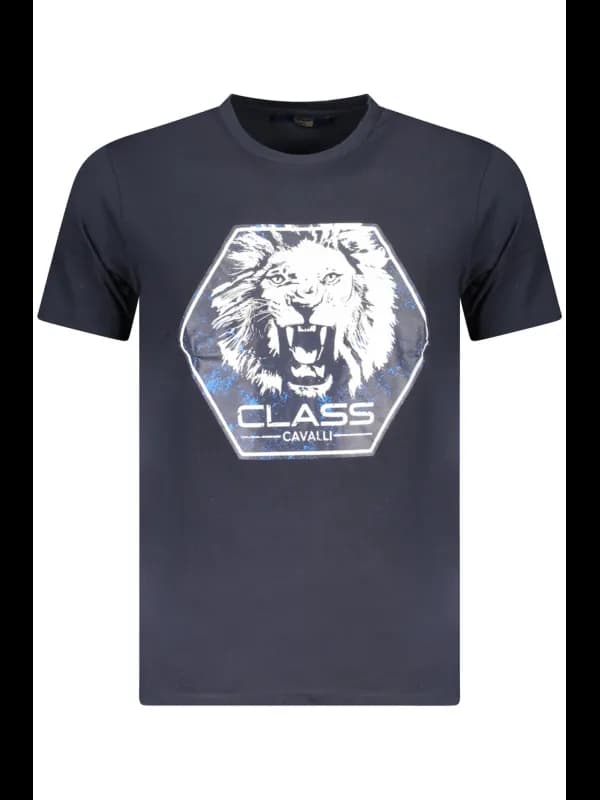 Cavalli Class Cavalli Kurzarm TShirt Rundhals Logo Druck, Größe 2XL