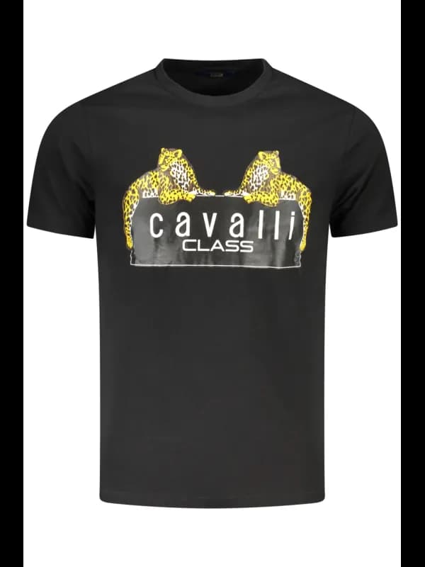 Cavalli Class Kurzarm Rundhals Logo TShirt Druck, Größe 2XL