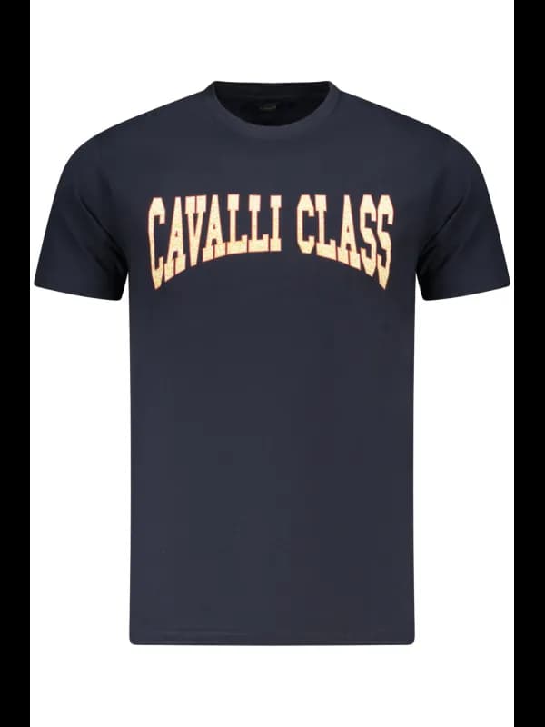 Cavalli Class Rundhals TShirt mit Logo und Druck, Größe 2XL