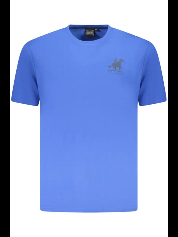 U.S. GRAND POLO US Grand Polo Blau Kurzarmshirt Rundhals Log, Größe 3XL