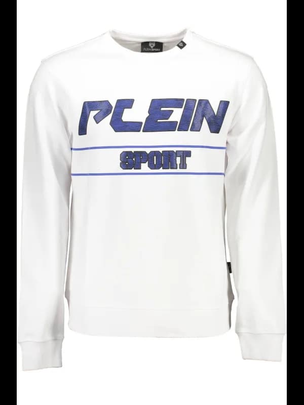 Plein Sport Kontrast Sweatshirt mit Logo und Print Rundhalsa, Größe 2XL