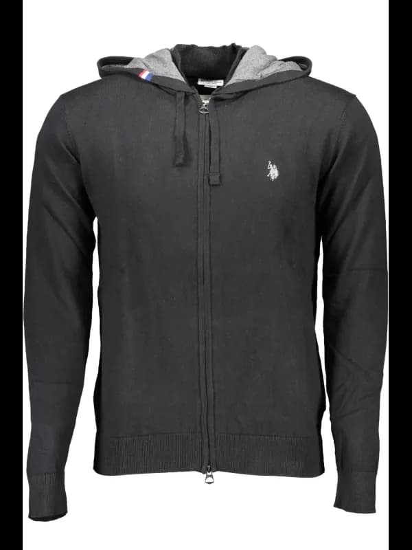 U.S. POLO Kapuzencardigan mit Reißverschluss und Logo-Sticke, Größe 2XL