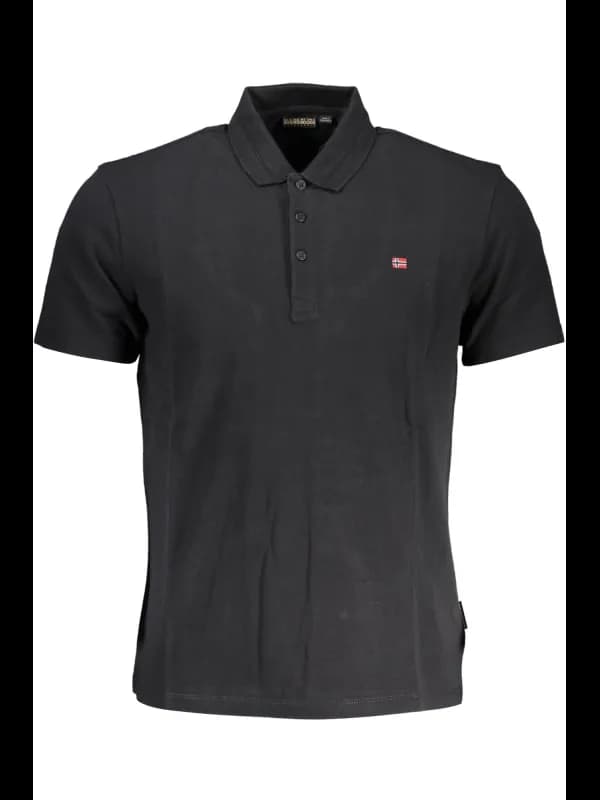Napapijri Kurzarm Poloshirt mit Stickerei Logo und 3 Knöpfen, Größe 2XL