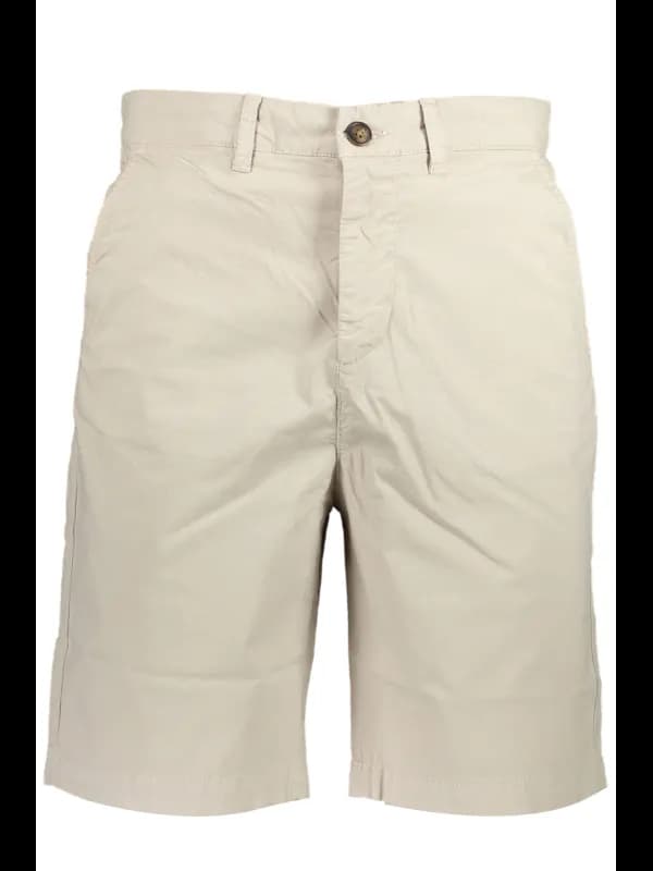 North Sails Bio Baumwolle Bermudashorts Beige mit Logo und T, Größe 33