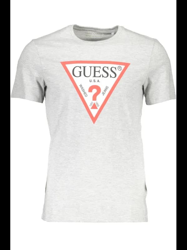 GUESS JEANS Kurzarmshirt Rundhals Grigio, Größe 2XL