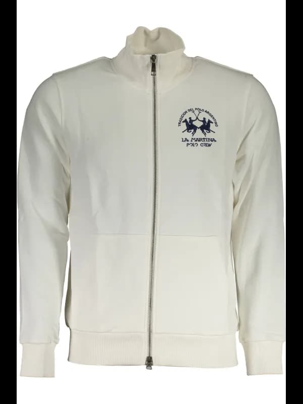 LA MARTINA Langarm Sweatshirt mit Reißverschluss und Logo vo, Größe 2XL