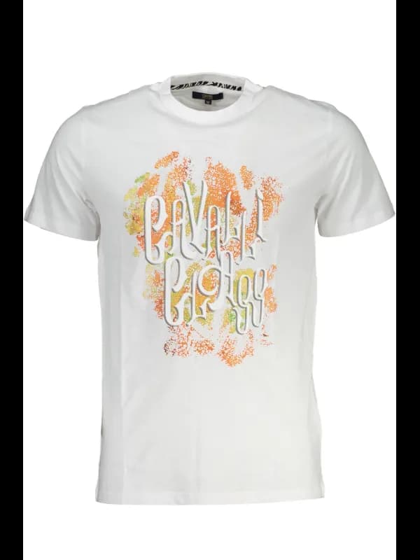 Cavalli Class Kurzarm TShirt Weiß, Größe 2XL