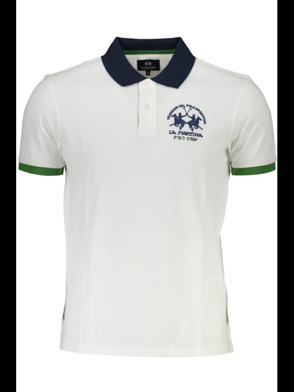 LA MARTINA Kontrast Polo mit Stickerei und Logo, Größe XL