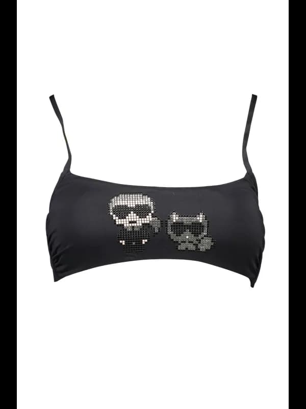 Karl Lagerfeld Beachwear Badeanzug Schwarz, Größe XS