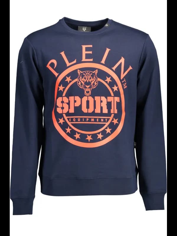 Plein Sport Navy Rundhals Sweatshirt mit Logo Druck, Größe 2XL