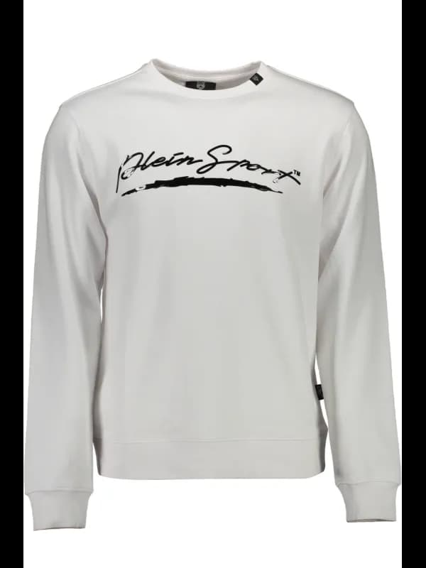 Plein Sport Rundhals Sweatshirt Logo Weiß, Größe 2XL