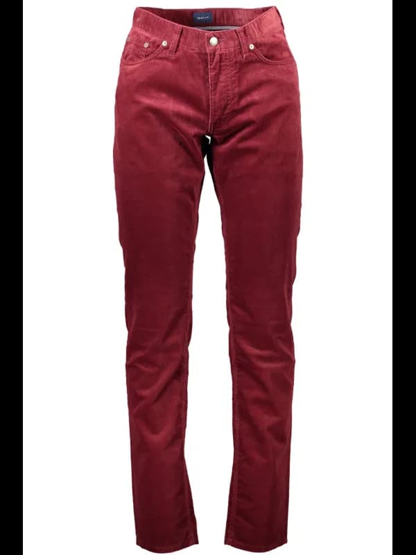 GANT 5-Pocket Hose Rot mit Reißverschluss und Knopf, Größe 35L34