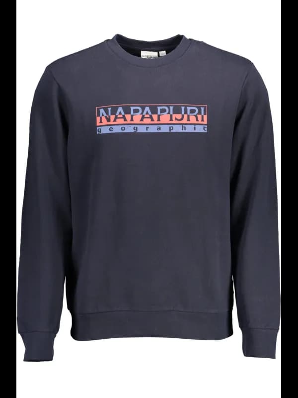 Napapijri Rundhals Sweatshirt Blau Logo, Größe 2XL