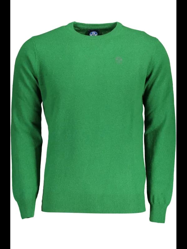 North Sails Langarmshirt Rundhals Grün mit Logo Stickerei, Größe 3XL