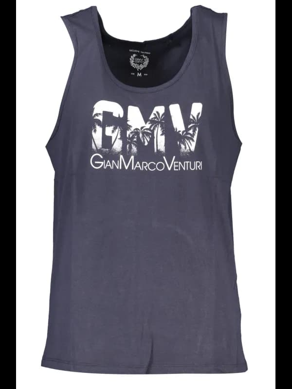 GIAN MARCO VENTURI Logo Tanktop Blau Hemden, Größe 2XL