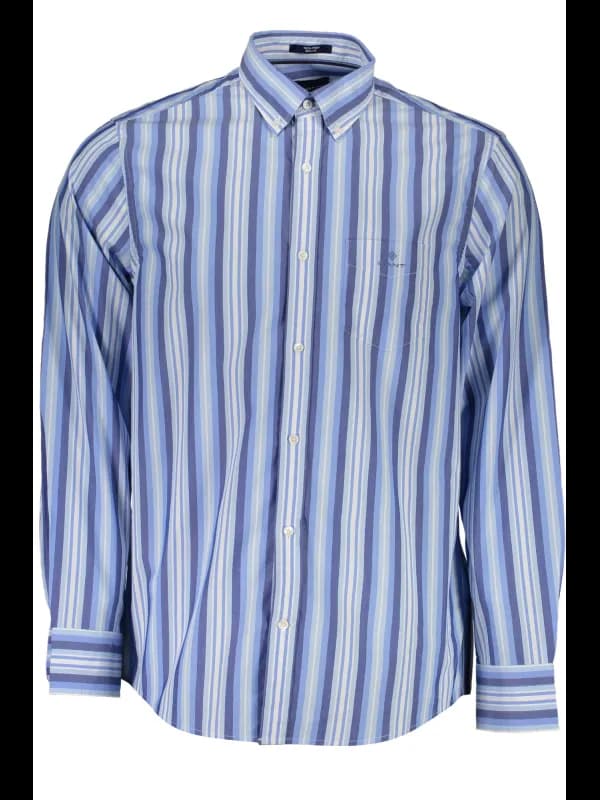 GANT Bio Baumwolle Regular Fit Hemd Azurblau, Größe M