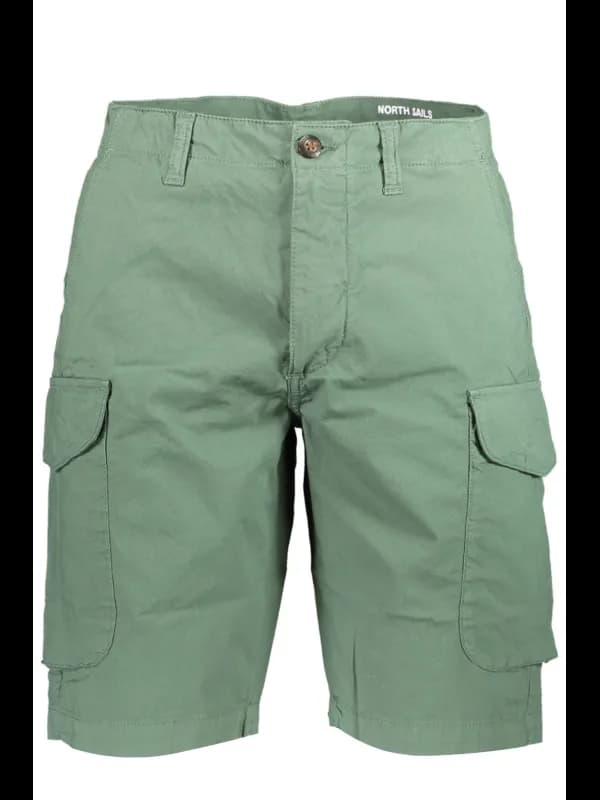 North Sails BioBaumwolle Shorts mit Taschen und Logo Gruen, Größe 33