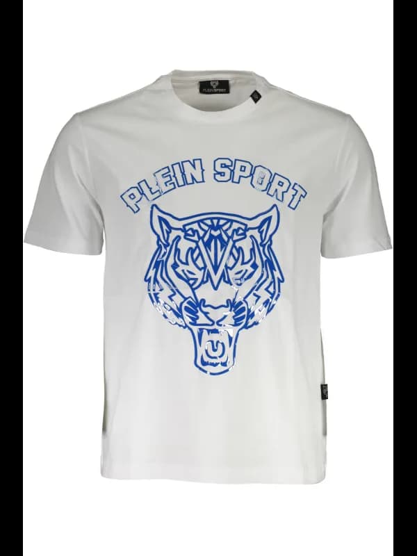 Plein Sport TShirt Kurzarm Weiß Rundhals Logo Druck, Größe 2XL