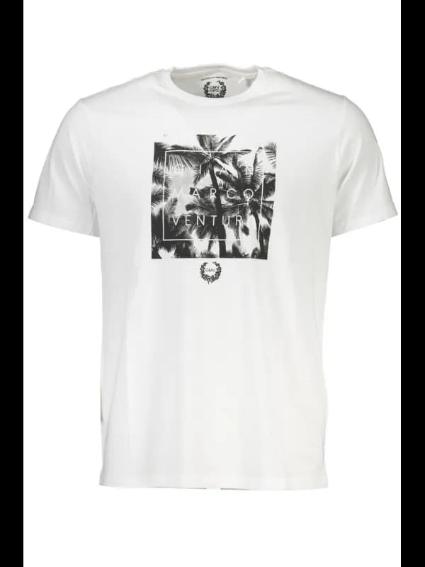 GIAN MARCO VENTURI TShirt Rundhals Logo Weiß, Größe XL