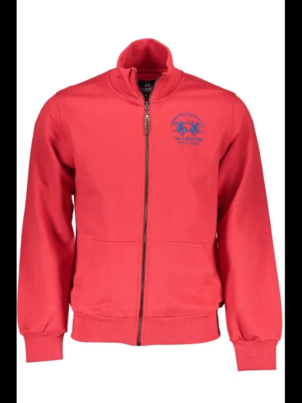 LA MARTINA Zip Sweatshirt mit Sticklogo, Größe L