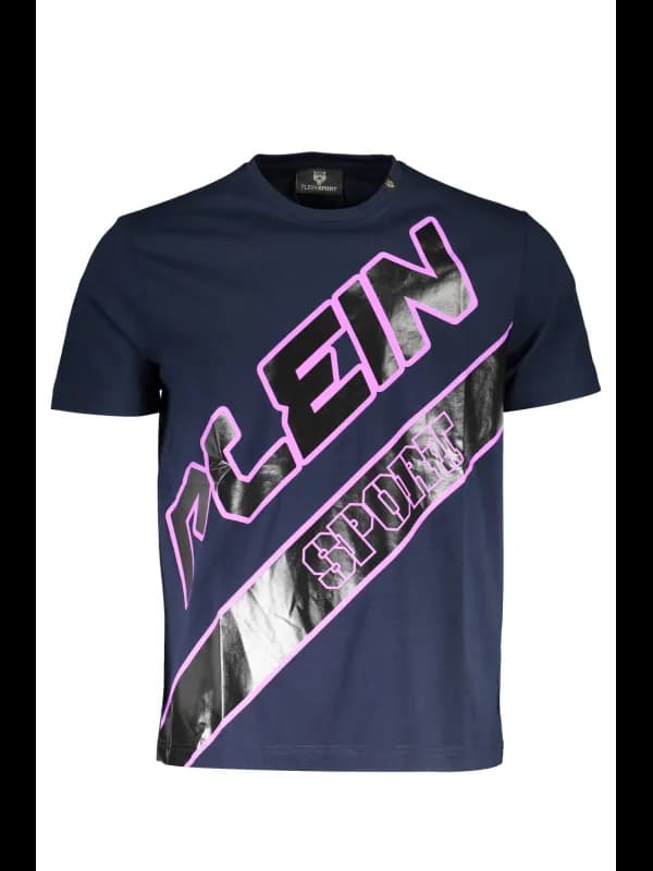 Plein Sport Kurzarm TShirt Navy Rundhals Logo, Größe L