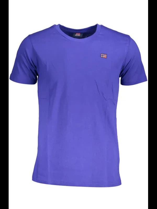 NORWAY 1963 KURZARM TSHIRT RUNDHALS BLAU LOGO, Größe 2XL