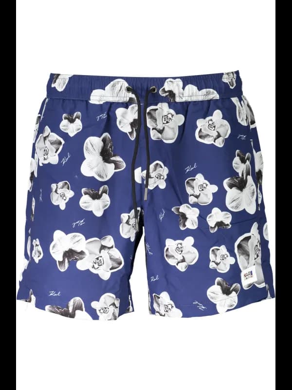 Karl Lagerfeld Beachwear KL Blau Badehose mit Taschen und Sl, Größe L