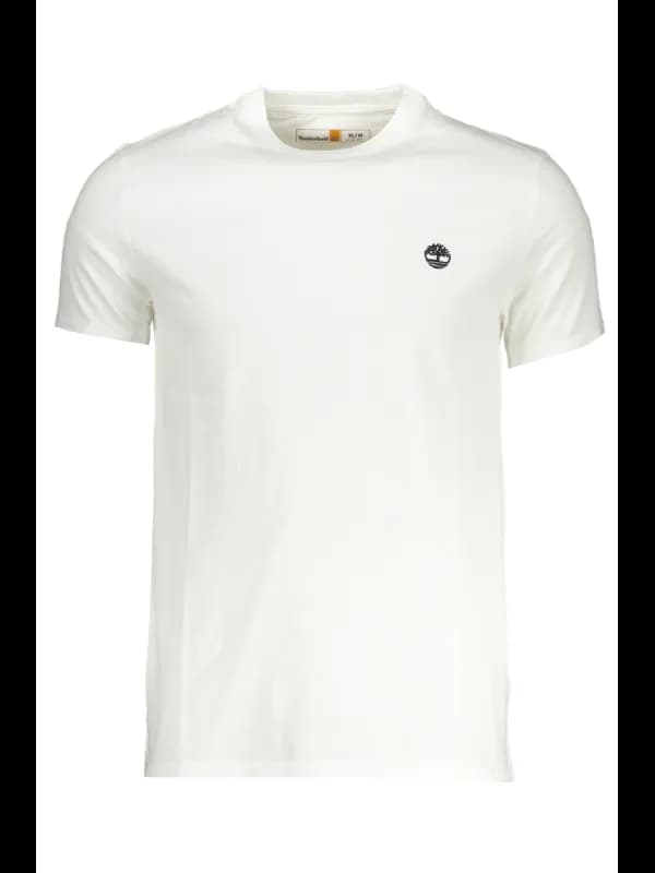 Timberland Weißes Slim Fit Rundhals T-Shirt mit Sticklogo, Größe 3XL
