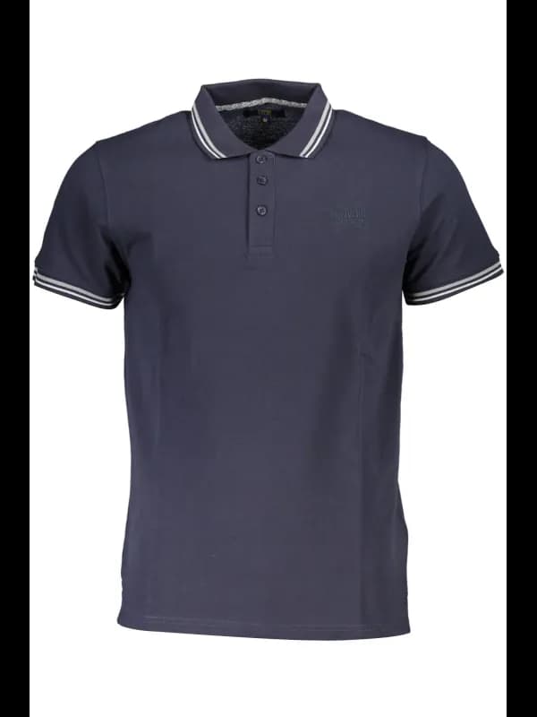 Cavalli Class Poloshirt mit Stickerei und Kontrastdetails, Größe 2XL