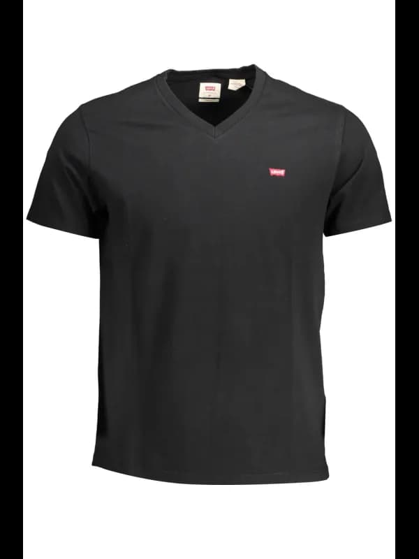 Levi's Levis Kurzarm V-Ausschnitt Logo Shirt Schwarz, Größe S