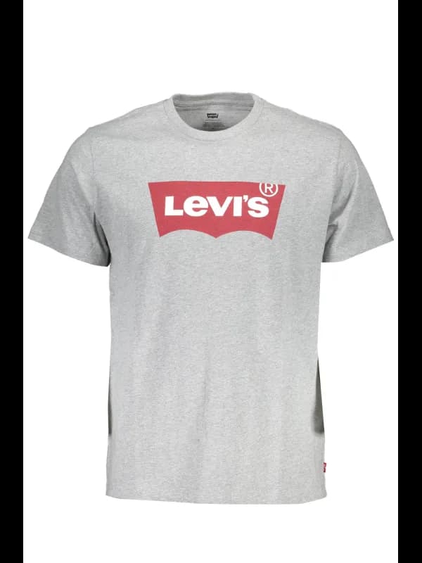Levi's Levis Kurzarm TShirt Grau mit Rundhals und Logo Druck, Größe 2XL