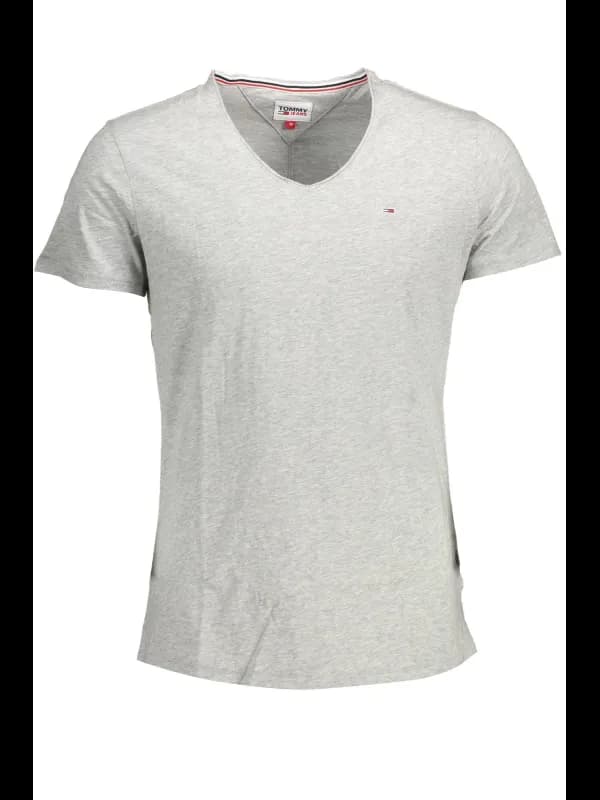 Tommy Hilfiger Bio Baumwolle V Shirt mit Sticklogo, Größe 2XL