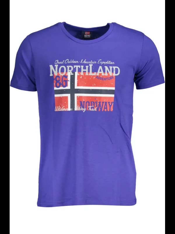 NORWAY 1963 Norwegen Blau Royal Kurzarmshirt Rundhals 1963, Größe 2XL