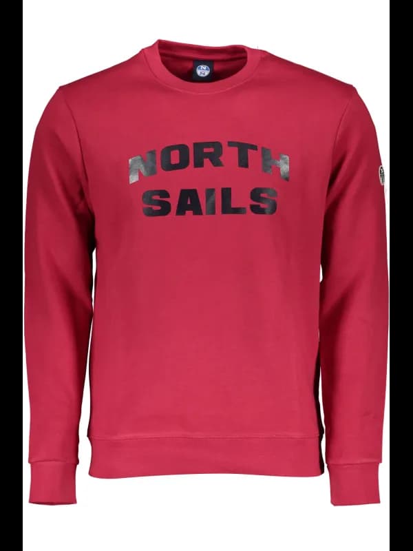 North Sails Logo Sweatshirt Rot Rundhals, Größe S