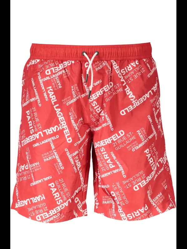 Karl Lagerfeld Beachwear Karl Lagerfeld Roter Boxer mit Tasc, Größe L