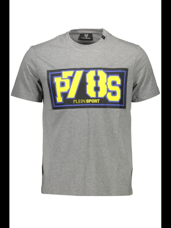 Plein Sport Kontrast Tshirt Rundhals Logo, Größe 2XL