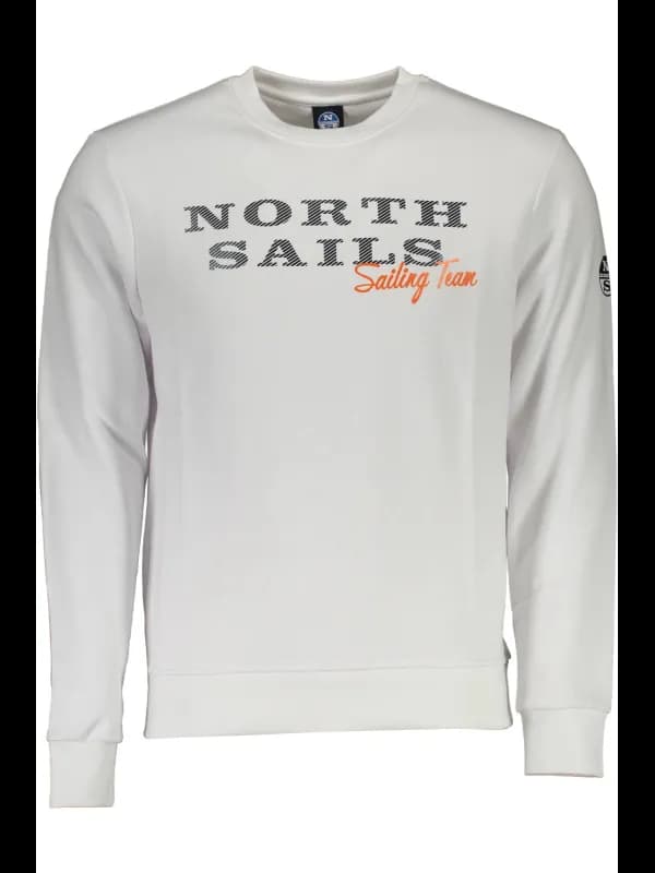 North Sails Langarm Sweatshirt Rundhals Logo Weiß, Größe 2XL